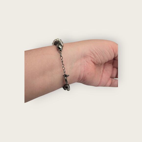 Alfani Silver Mesh & Crystal Bead Twist Bracelet - Picture 4 of 8